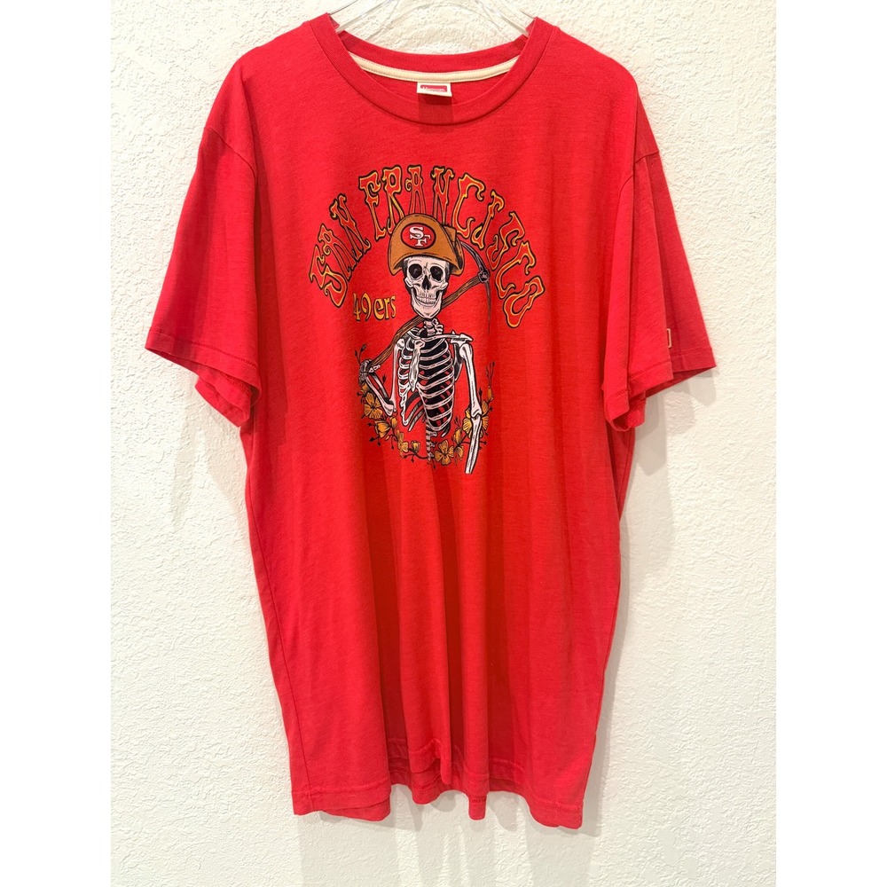 Homage Grateful Dead 49ers TShirt XL San Francisco NFL Skeleton Grunge Football
